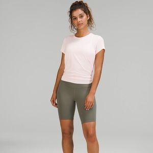 Lululemon modal back tie knot shirt in strawberry milkshake size 8